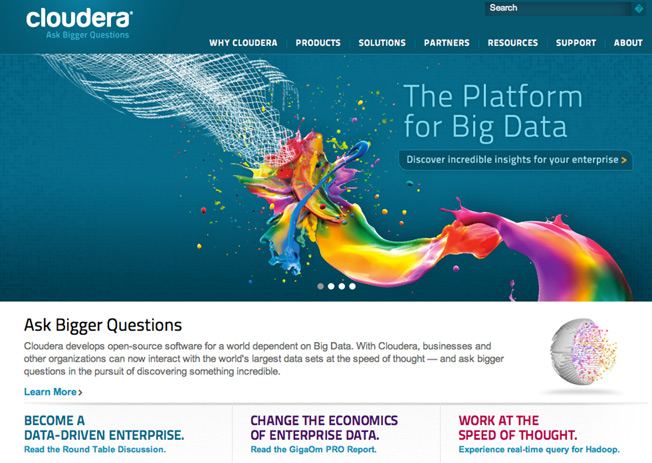 لندینگ پیج خوب cloudera